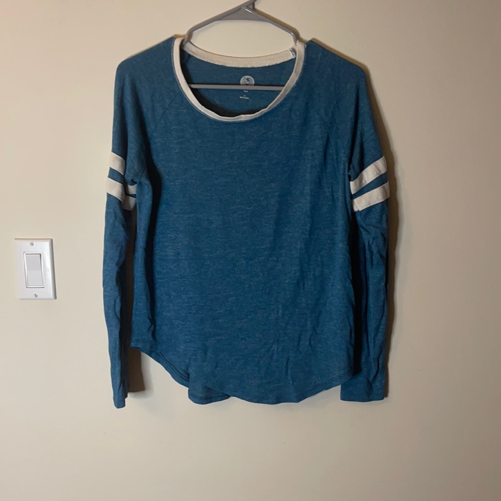 Blue and white stripe shirt